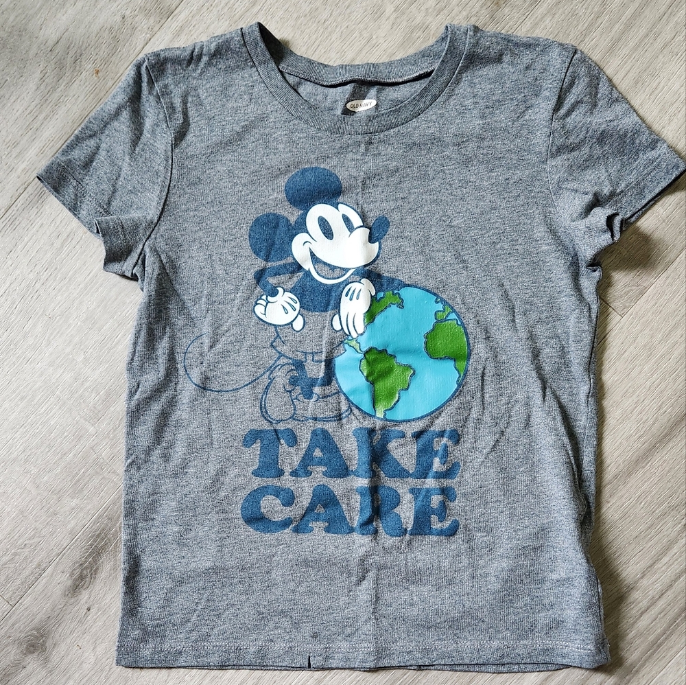 Mickey Mouse Earth Day Gray Tshirt